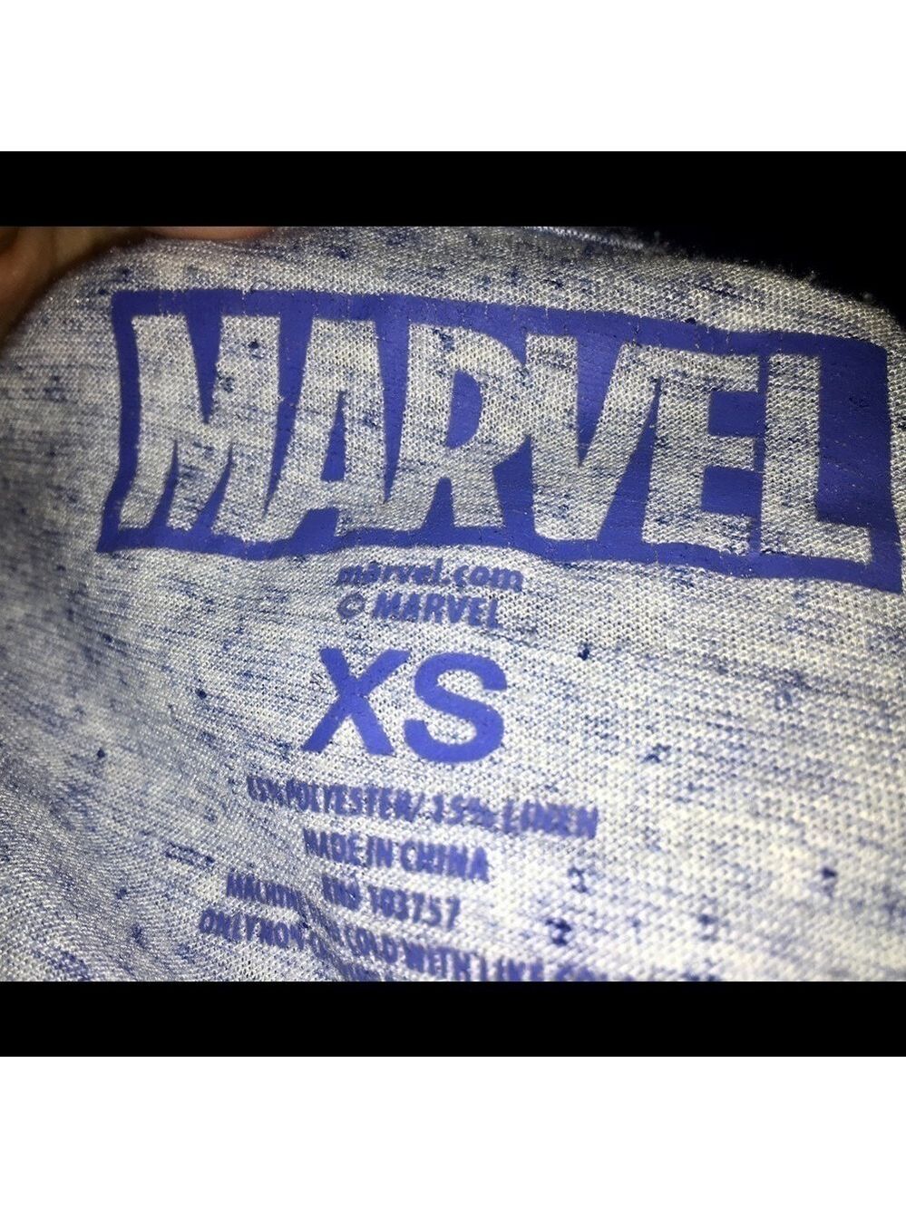 Marvel Captain America Blue Graphic Burnout Tee - Picture 7 of 7